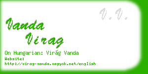 vanda virag business card