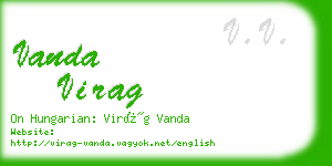 vanda virag business card